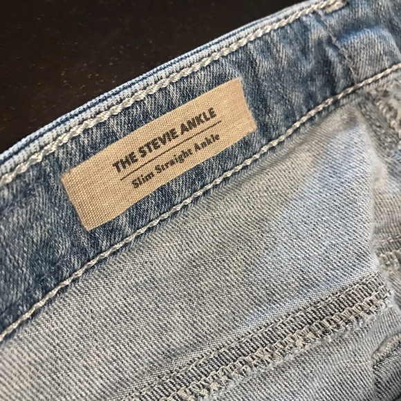 AG Adriano Goldschmied jeans 26r 26 distress STEVIE ANKLE slim straight - Picture 8 of 12